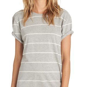 NWT Billabong Downtime grey striped t-shirt dress